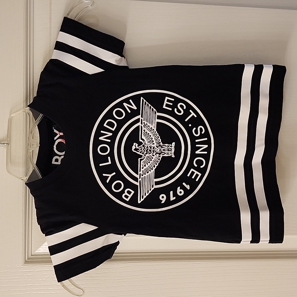 BOY LONDON Hockey-Style T-Shirt UK Size 95 (2T) Unisex, Vintage 1990s